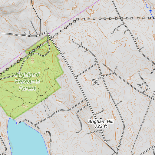 OpenTopoMap map of Upper Ridge, ME