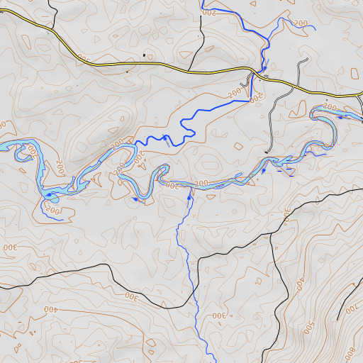 OpenTopoMap map of Upper Sand Brook, ME