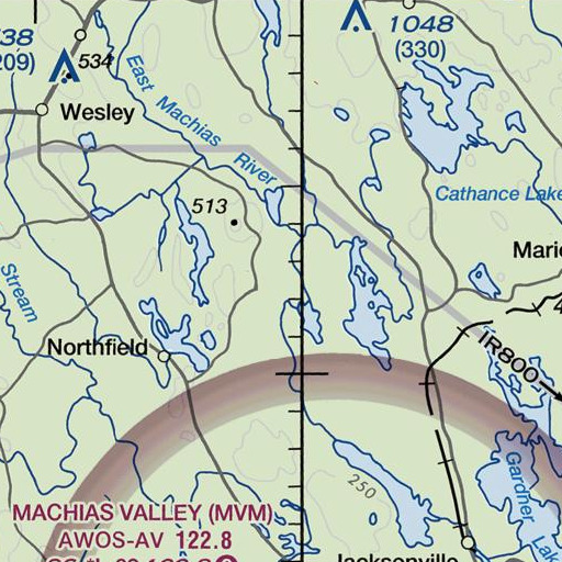 FAA VFR chart of Upper Scott Brook, ME