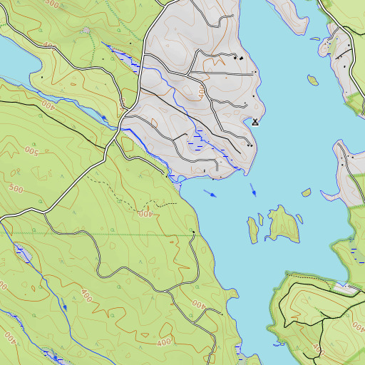 OpenTopoMap map of Upper Sysladobsis Stream, ME