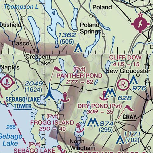 FAA VFR chart of Valley Brook, ME