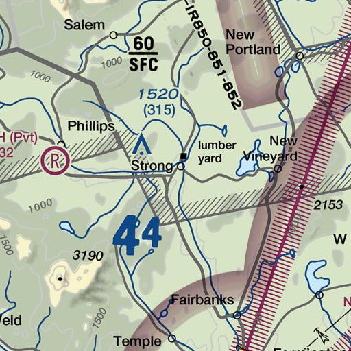 FAA VFR chart of Valley Brook, ME