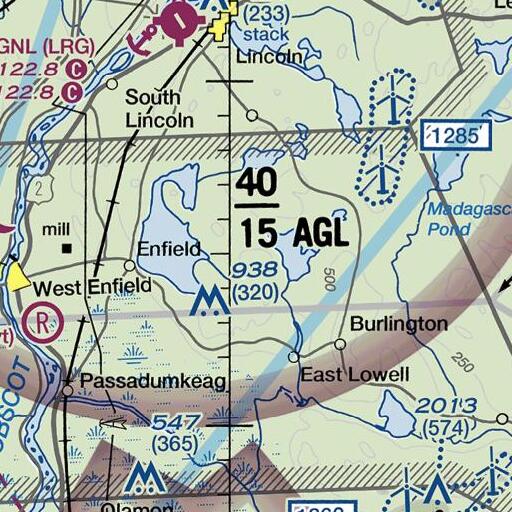FAA VFR chart of Varney Hill, ME