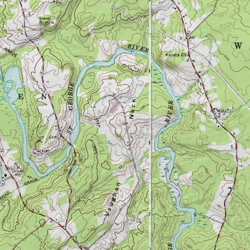 USGS 24K topo map of Vaughan Neck, ME