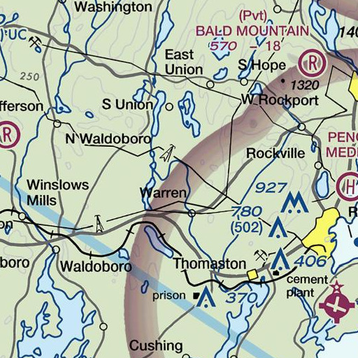 FAA VFR chart of Vaughan Neck, ME