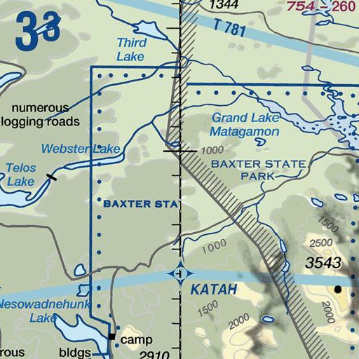 FAA VFR chart of Wadleigh Bog, ME