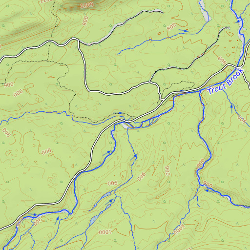 OpenTopoMap map of Wadleigh Brook, ME