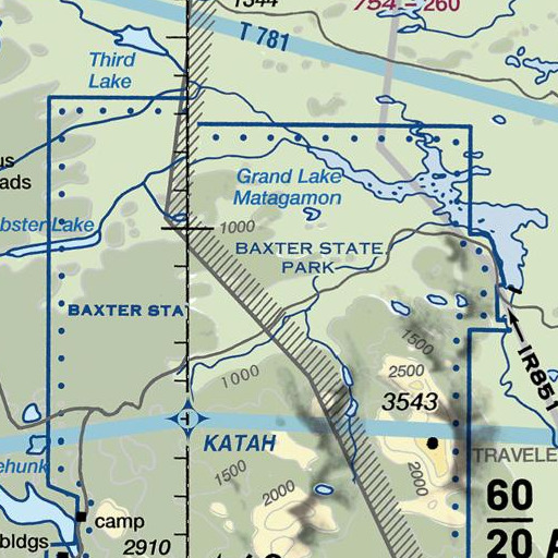 FAA VFR chart of Wadleigh Mountain, ME