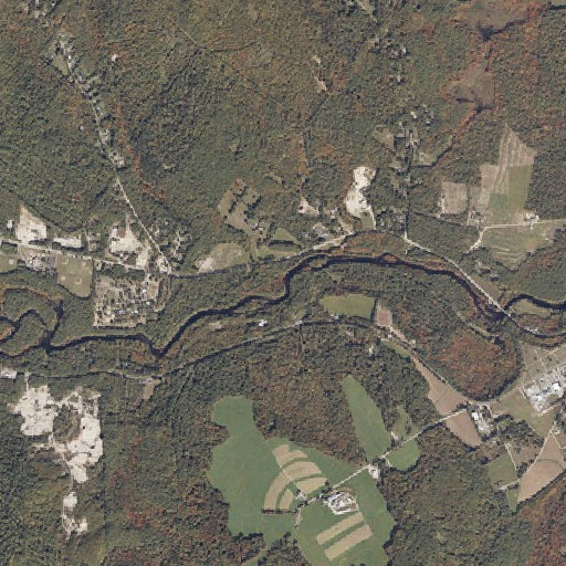Aerial imagery of Wadsworth Brook, ME