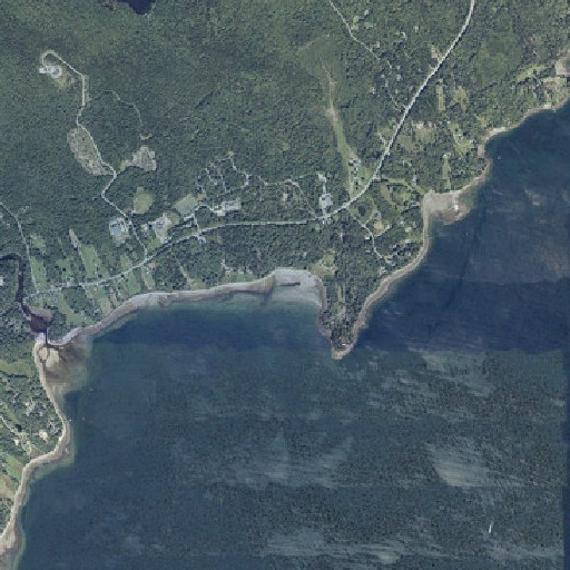 Aerial imagery of Wales Beach, ME