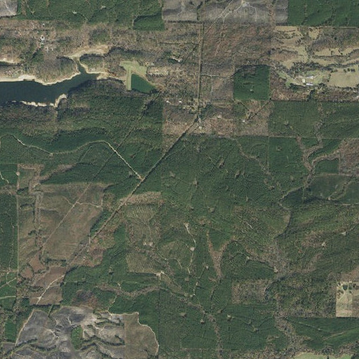 Aerial imagery of Funderburk Mountain, AR