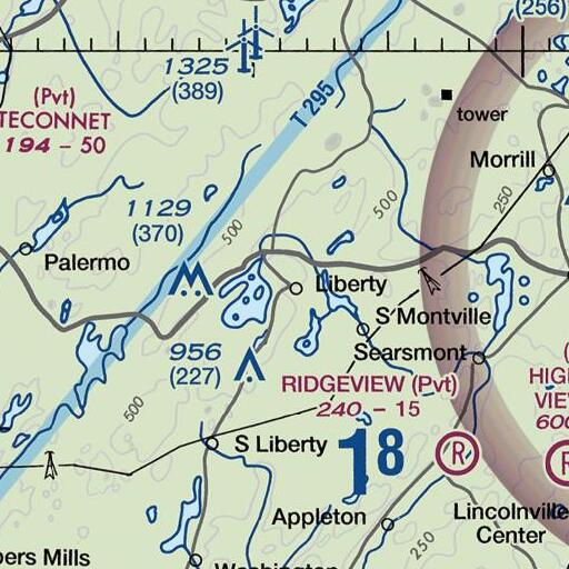 FAA VFR chart of Walker Memorial School, ME