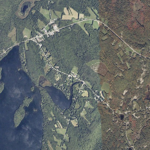 Aerial imagery of Walker Memorial School, ME