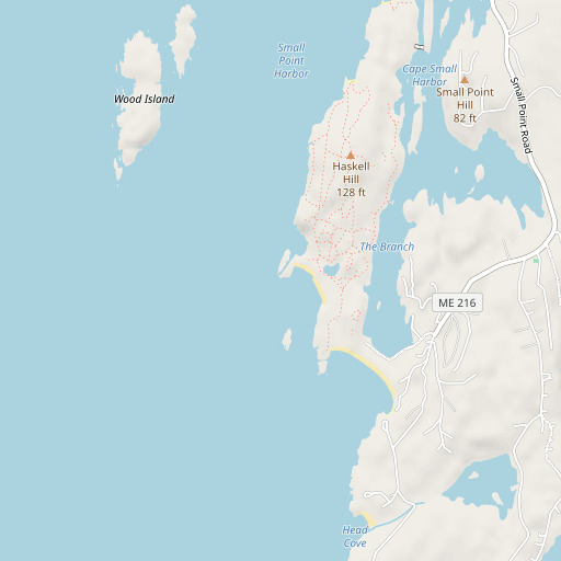 OpenStreetMap map of Wallace Head, ME