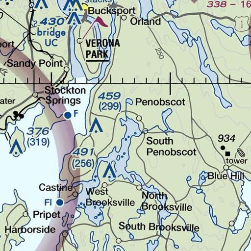 FAA VFR chart of Wardwell Point, ME