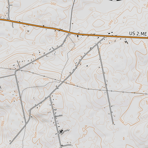 OpenTopoMap map of Washington School, ME