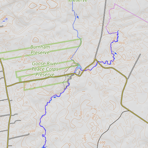 OpenTopoMap map of Waterman Brook, ME
