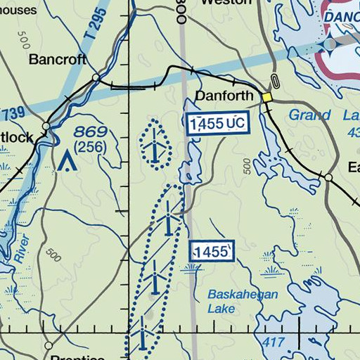 FAA VFR chart of Webster Brook, ME