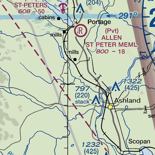 FAA VFR chart of Webster Brook, ME