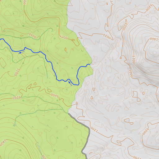 OpenTopoMap map of Weeks Basin, ME
