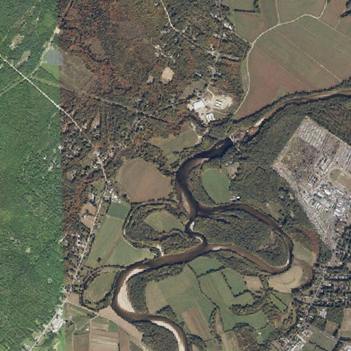 Aerial imagery of Weeks Brook, ME
