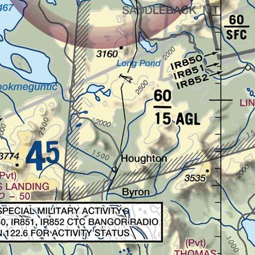 FAA VFR chart of Welch Brook, ME