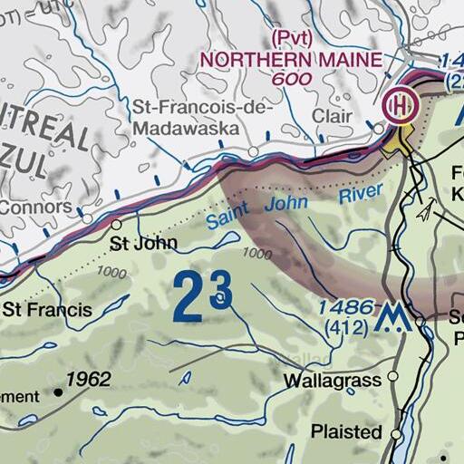 FAA VFR chart of Wheelock Lake, ME