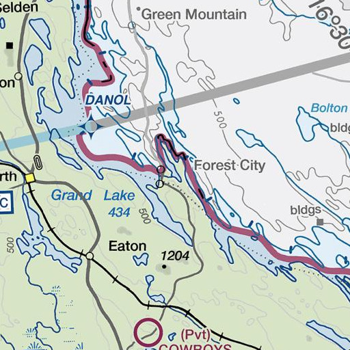 FAA VFR chart of Forest City Stream, ME