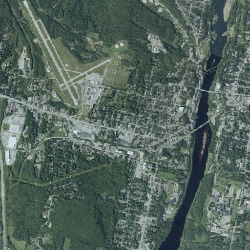 Aerial imagery of Lincoln School, ME