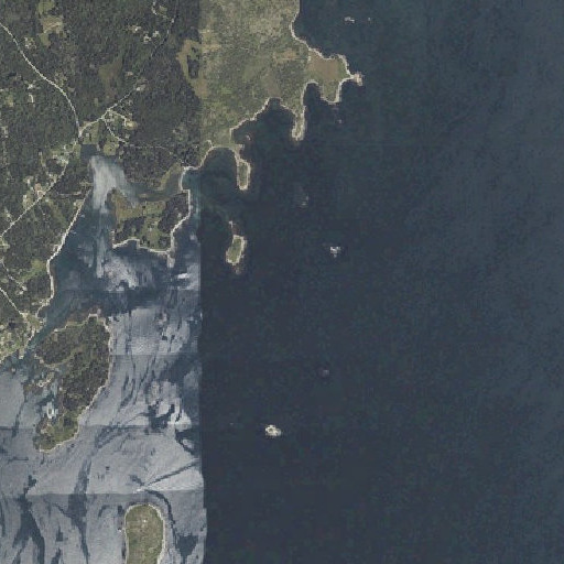 Aerial imagery of Sister Ledge, ME