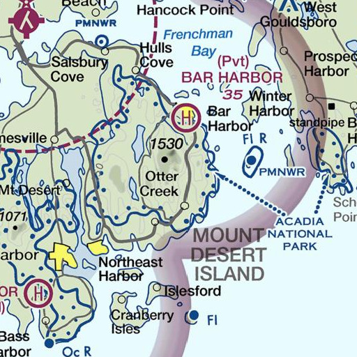FAA VFR chart of The Tarn Trail, ME