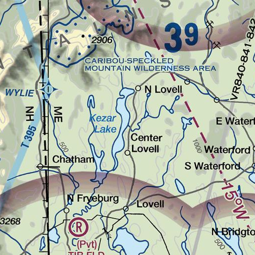 FAA VFR chart of Boulder Brook, ME