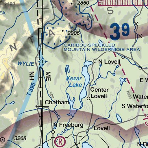 FAA VFR chart of Joe McKeen Hill, ME