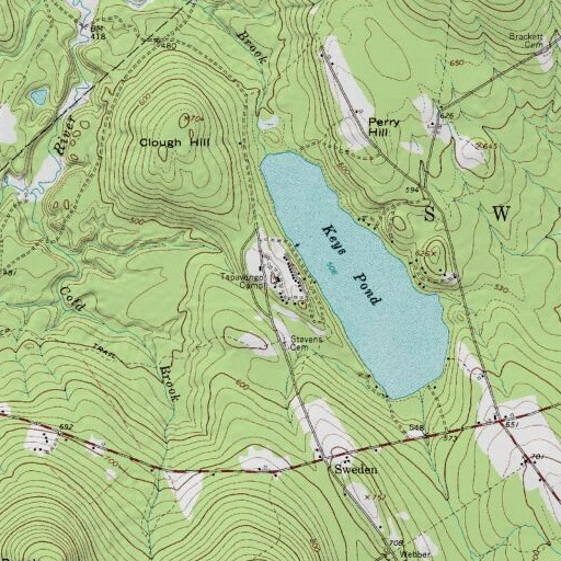 USGS 24K topo map of Tapawingo Camp, ME