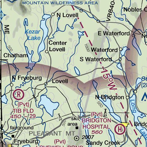 FAA VFR chart of Tapawingo Camp, ME