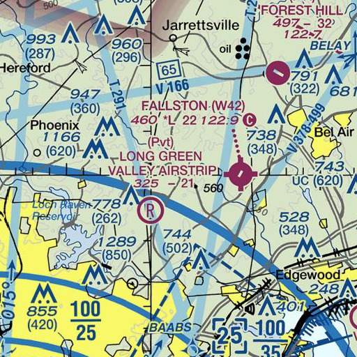 FAA VFR chart of Baldwin Station, MD