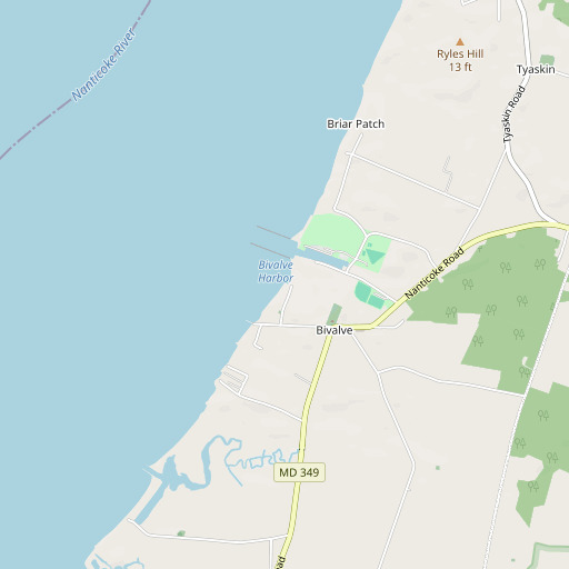 OpenStreetMap map of Bivalve Harbor, MD