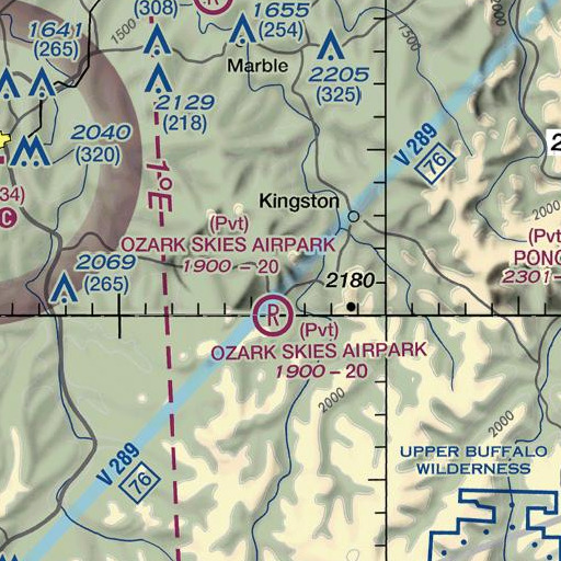 FAA VFR chart of Parson Hill, AR