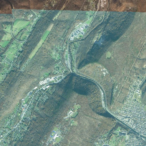 Aerial imagery of Braddock Run, MD