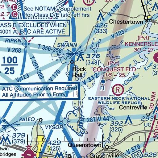 FAA VFR chart of Browns Point, MD