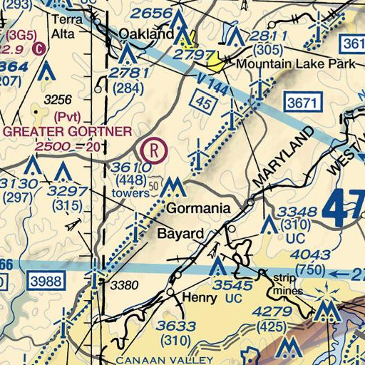 FAA VFR chart of Conneway Hill, MD