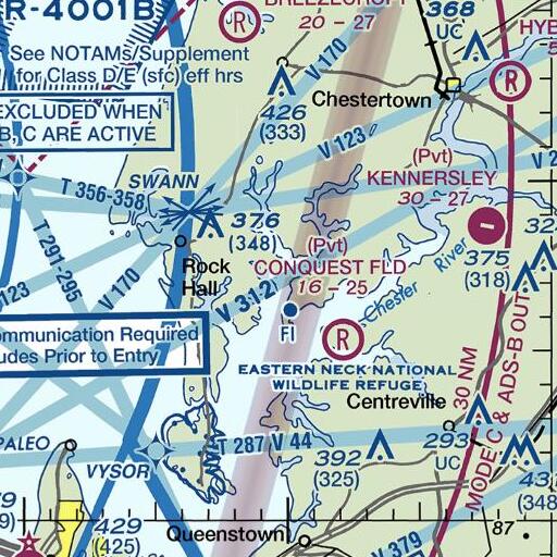 FAA VFR chart of Davis Creek, MD