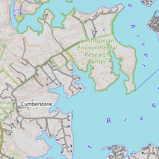 OpenTopoMap map of Forest Point, MD