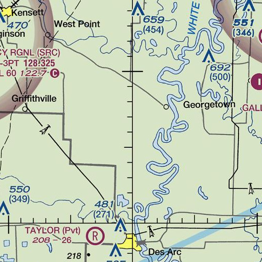 FAA VFR chart of Rafes Hill, AR