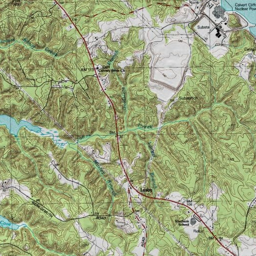 USGS 24K topo map of Goldstein Branch, MD