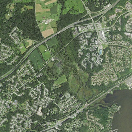 Aerial imagery of James Run, MD