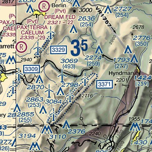 FAA VFR chart of Laurel Run, PA