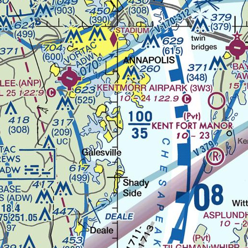FAA VFR chart of Mayo Beach, MD