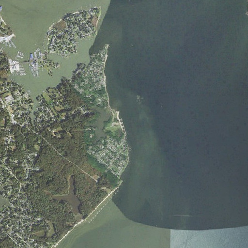 Aerial imagery of Mayo Beach, MD