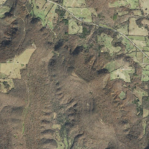 Aerial imagery of Strand Knob, AR